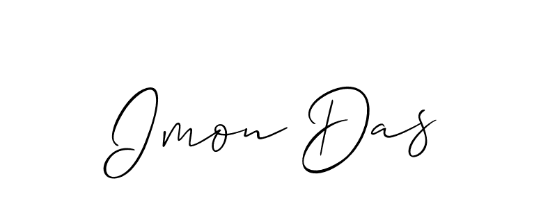 How to Draw Imon Das signature style? Allison_Script is a latest design signature styles for name Imon Das. Imon Das signature style 2 images and pictures png