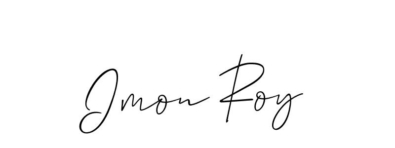 Also You can easily find your signature by using the search form. We will create Imon Roy name handwritten signature images for you free of cost using Allison_Script sign style. Imon Roy signature style 2 images and pictures png