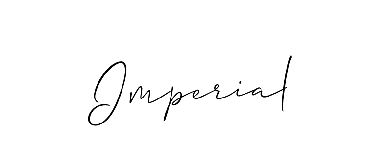 How to make Imperial signature? Allison_Script is a professional autograph style. Create handwritten signature for Imperial name. Imperial signature style 2 images and pictures png