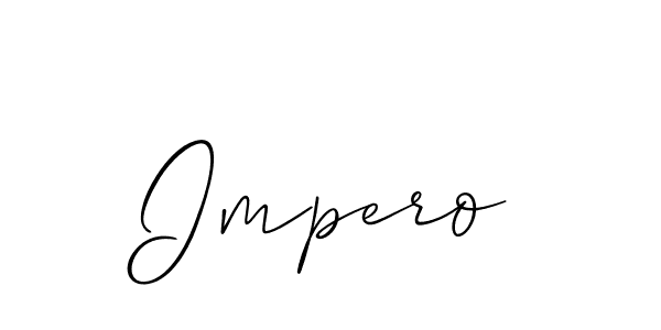 The best way (Allison_Script) to make a short signature is to pick only two or three words in your name. The name Impero include a total of six letters. For converting this name. Impero signature style 2 images and pictures png