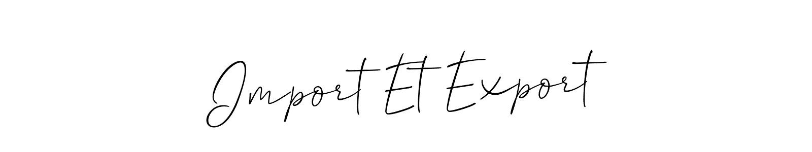 See photos of Import Et Export official signature by Spectra . Check more albums & portfolios. Read reviews & check more about Allison_Script font. Import Et Export signature style 2 images and pictures png