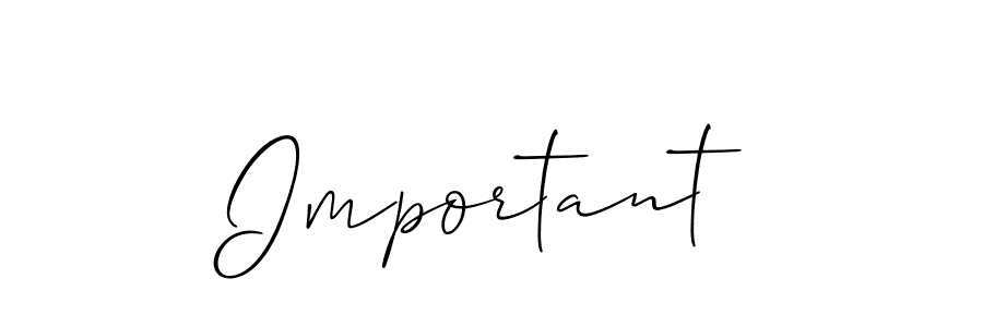 Use a signature maker to create a handwritten signature online. With this signature software, you can design (Allison_Script) your own signature for name Important. Important signature style 2 images and pictures png