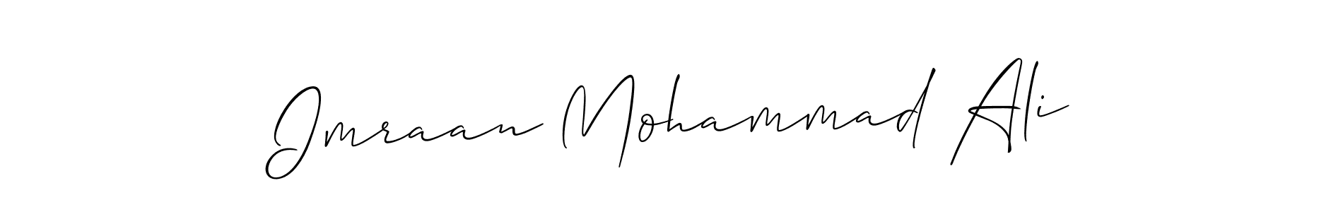 Imraan Mohammad Ali stylish signature style. Best Handwritten Sign (Allison_Script) for my name. Handwritten Signature Collection Ideas for my name Imraan Mohammad Ali. Imraan Mohammad Ali signature style 2 images and pictures png