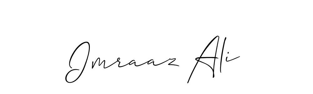 if you are searching for the best signature style for your name Imraaz Ali. so please give up your signature search. here we have designed multiple signature styles  using Allison_Script. Imraaz Ali signature style 2 images and pictures png