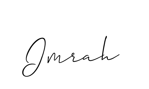 Create a beautiful signature design for name Imrah. With this signature (Allison_Script) fonts, you can make a handwritten signature for free. Imrah signature style 2 images and pictures png