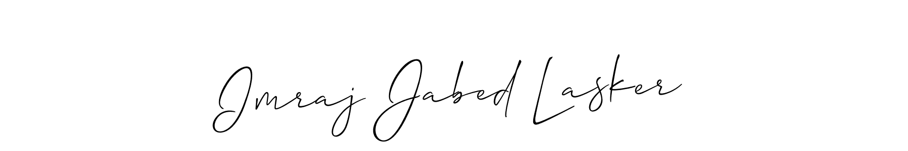 Use a signature maker to create a handwritten signature online. With this signature software, you can design (Allison_Script) your own signature for name Imraj Jabed Lasker. Imraj Jabed Lasker signature style 2 images and pictures png