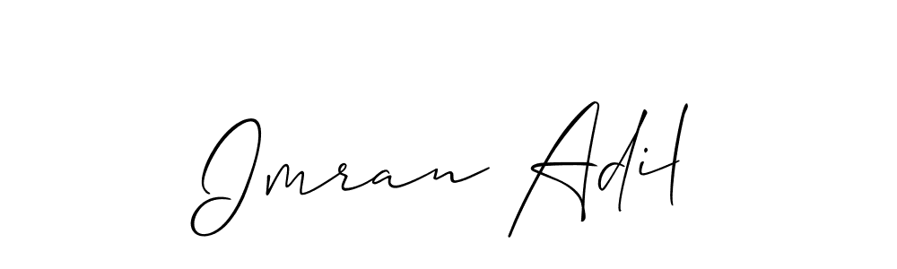 Make a short Imran Adil signature style. Manage your documents anywhere anytime using Allison_Script. Create and add eSignatures, submit forms, share and send files easily. Imran Adil signature style 2 images and pictures png