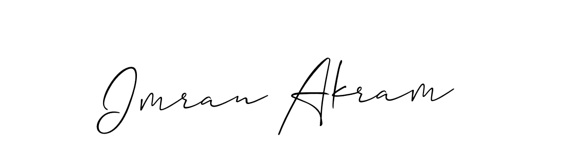 How to make Imran Akram signature? Allison_Script is a professional autograph style. Create handwritten signature for Imran Akram name. Imran Akram signature style 2 images and pictures png