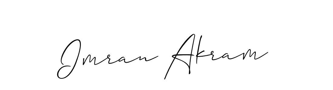 Use a signature maker to create a handwritten signature online. With this signature software, you can design (Allison_Script) your own signature for name Imran Akram. Imran Akram signature style 2 images and pictures png