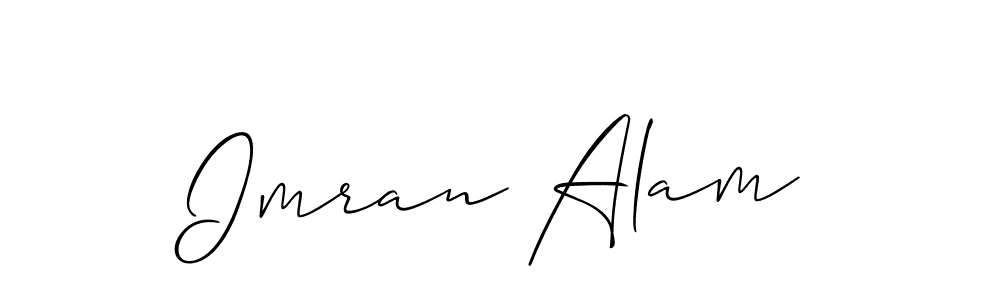 You should practise on your own different ways (Allison_Script) to write your name (Imran Alam) in signature. don't let someone else do it for you. Imran Alam signature style 2 images and pictures png