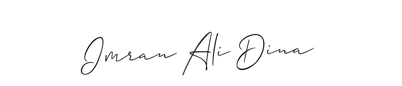 Best and Professional Signature Style for Imran Ali Dina. Allison_Script Best Signature Style Collection. Imran Ali Dina signature style 2 images and pictures png