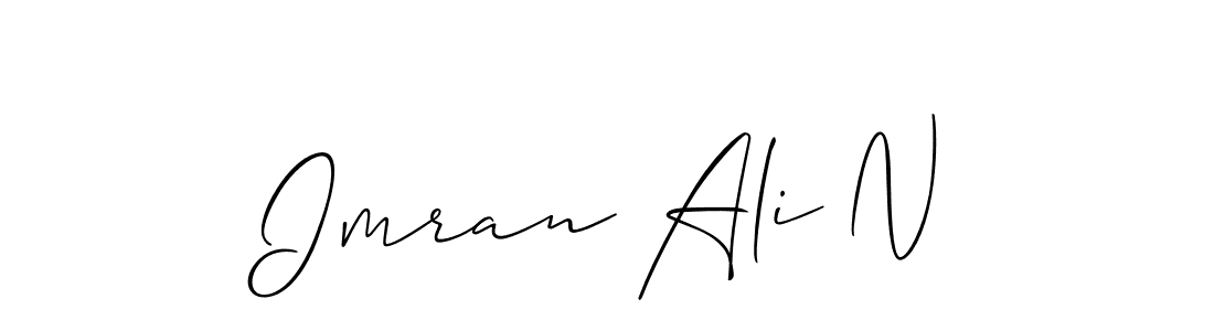 Design your own signature with our free online signature maker. With this signature software, you can create a handwritten (Allison_Script) signature for name Imran Ali N. Imran Ali N signature style 2 images and pictures png