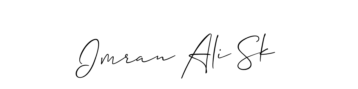 Create a beautiful signature design for name Imran Ali Sk. With this signature (Allison_Script) fonts, you can make a handwritten signature for free. Imran Ali Sk signature style 2 images and pictures png