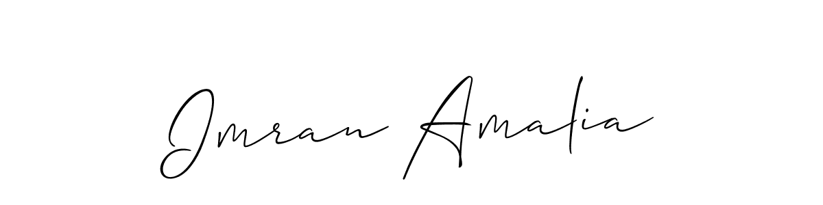 Also You can easily find your signature by using the search form. We will create Imran Amalia name handwritten signature images for you free of cost using Allison_Script sign style. Imran Amalia signature style 2 images and pictures png