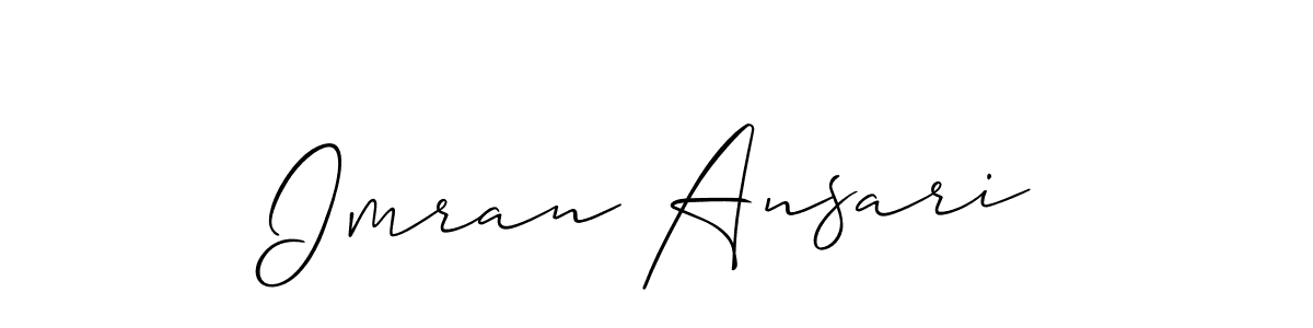 How to make Imran Ansari name signature. Use Allison_Script style for creating short signs online. This is the latest handwritten sign. Imran Ansari signature style 2 images and pictures png