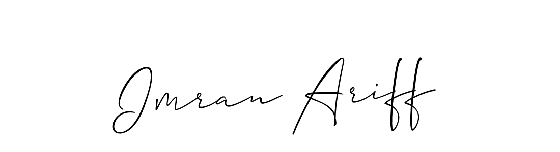 How to make Imran Ariff signature? Allison_Script is a professional autograph style. Create handwritten signature for Imran Ariff name. Imran Ariff signature style 2 images and pictures png