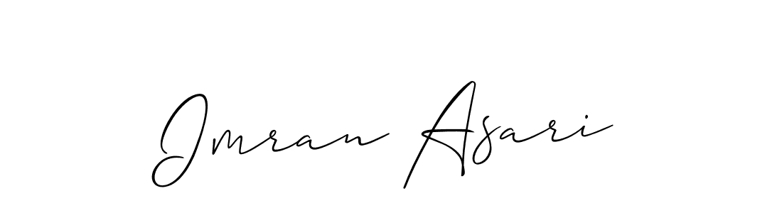 Create a beautiful signature design for name Imran Asari. With this signature (Allison_Script) fonts, you can make a handwritten signature for free. Imran Asari signature style 2 images and pictures png