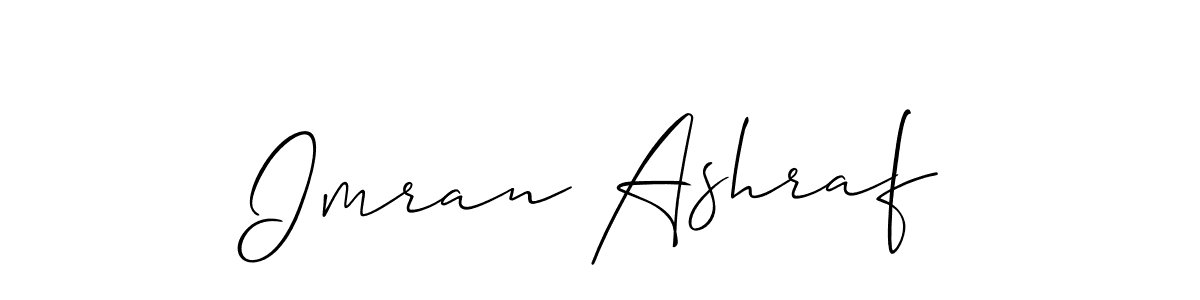 You should practise on your own different ways (Allison_Script) to write your name (Imran Ashraf) in signature. don't let someone else do it for you. Imran Ashraf signature style 2 images and pictures png