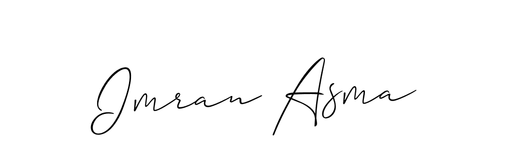 Design your own signature with our free online signature maker. With this signature software, you can create a handwritten (Allison_Script) signature for name Imran Asma. Imran Asma signature style 2 images and pictures png