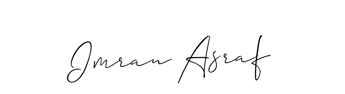 Make a beautiful signature design for name Imran Asraf. With this signature (Allison_Script) style, you can create a handwritten signature for free. Imran Asraf signature style 2 images and pictures png