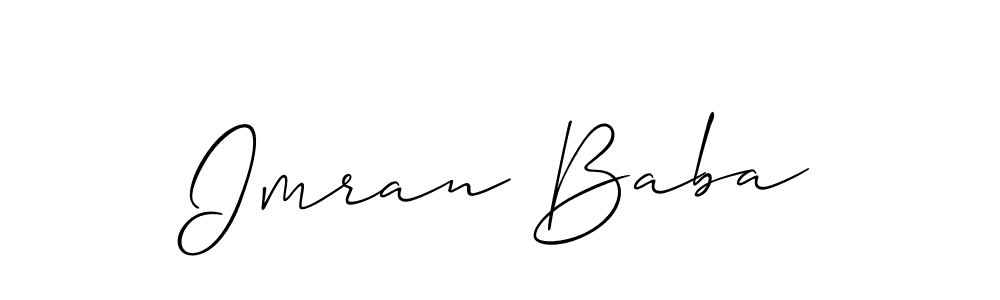 How to make Imran Baba signature? Allison_Script is a professional autograph style. Create handwritten signature for Imran Baba name. Imran Baba signature style 2 images and pictures png