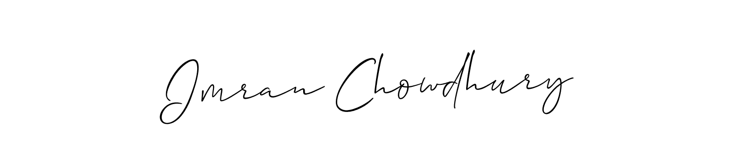 It looks lik you need a new signature style for name Imran Chowdhury. Design unique handwritten (Allison_Script) signature with our free signature maker in just a few clicks. Imran Chowdhury signature style 2 images and pictures png