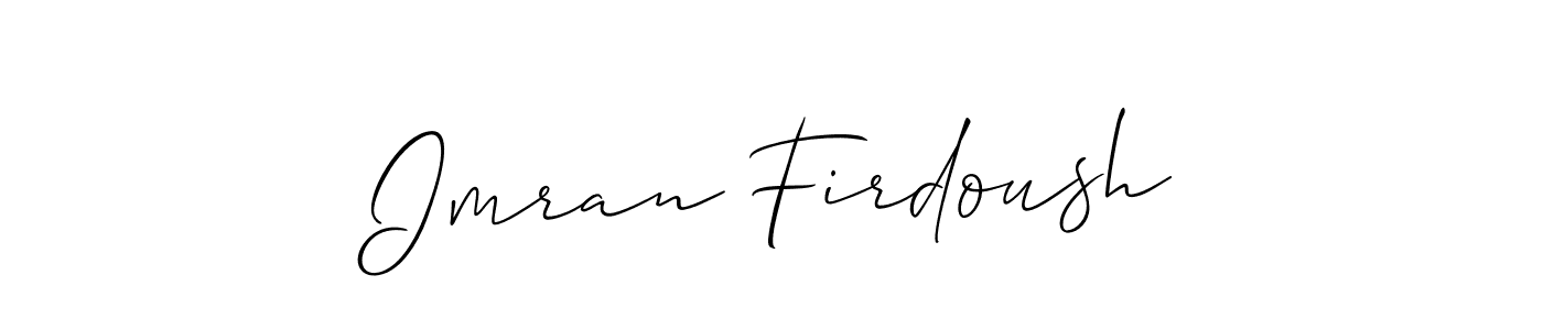 if you are searching for the best signature style for your name Imran Firdoush. so please give up your signature search. here we have designed multiple signature styles  using Allison_Script. Imran Firdoush signature style 2 images and pictures png