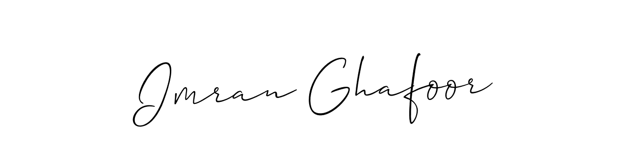 The best way (Allison_Script) to make a short signature is to pick only two or three words in your name. The name Imran Ghafoor include a total of six letters. For converting this name. Imran Ghafoor signature style 2 images and pictures png