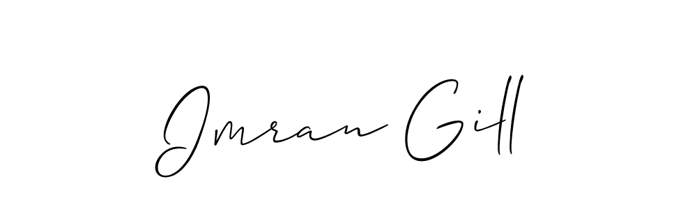 The best way (Allison_Script) to make a short signature is to pick only two or three words in your name. The name Imran Gill include a total of six letters. For converting this name. Imran Gill signature style 2 images and pictures png