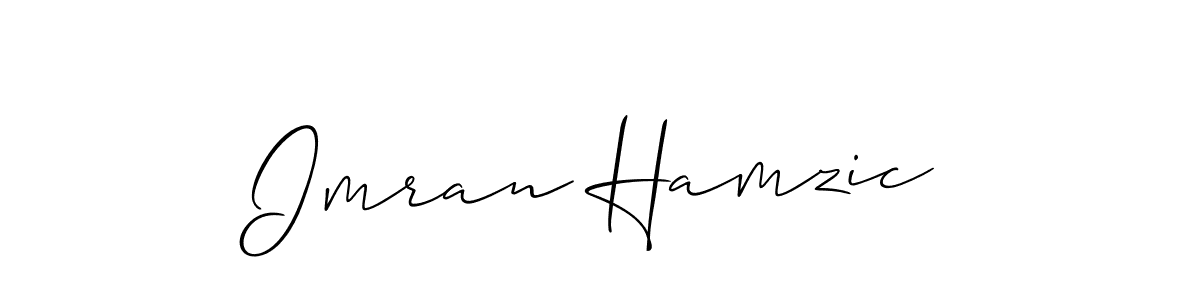 Allison_Script is a professional signature style that is perfect for those who want to add a touch of class to their signature. It is also a great choice for those who want to make their signature more unique. Get Imran Hamzic name to fancy signature for free. Imran Hamzic signature style 2 images and pictures png