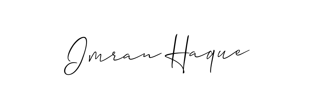 Create a beautiful signature design for name Imran Haque. With this signature (Allison_Script) fonts, you can make a handwritten signature for free. Imran Haque signature style 2 images and pictures png