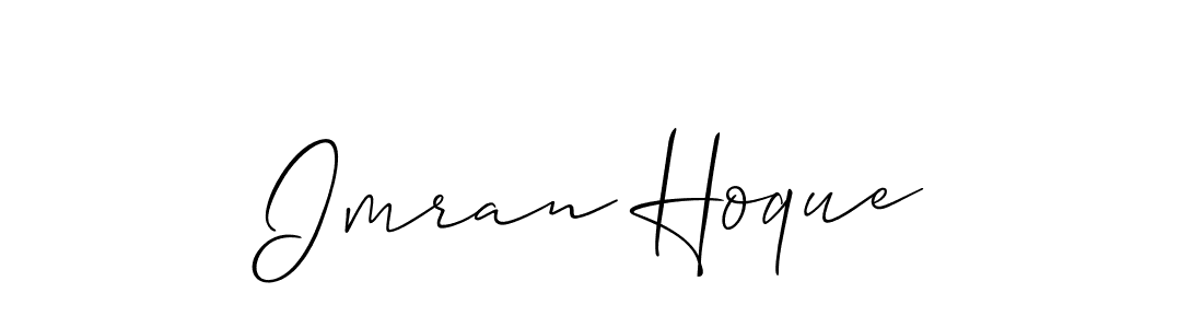 Create a beautiful signature design for name Imran Hoque. With this signature (Allison_Script) fonts, you can make a handwritten signature for free. Imran Hoque signature style 2 images and pictures png