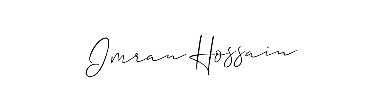 Use a signature maker to create a handwritten signature online. With this signature software, you can design (Allison_Script) your own signature for name Imran Hossain. Imran Hossain signature style 2 images and pictures png