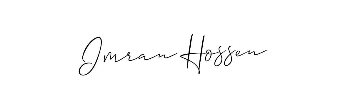 Similarly Allison_Script is the best handwritten signature design. Signature creator online .You can use it as an online autograph creator for name Imran Hossen. Imran Hossen signature style 2 images and pictures png