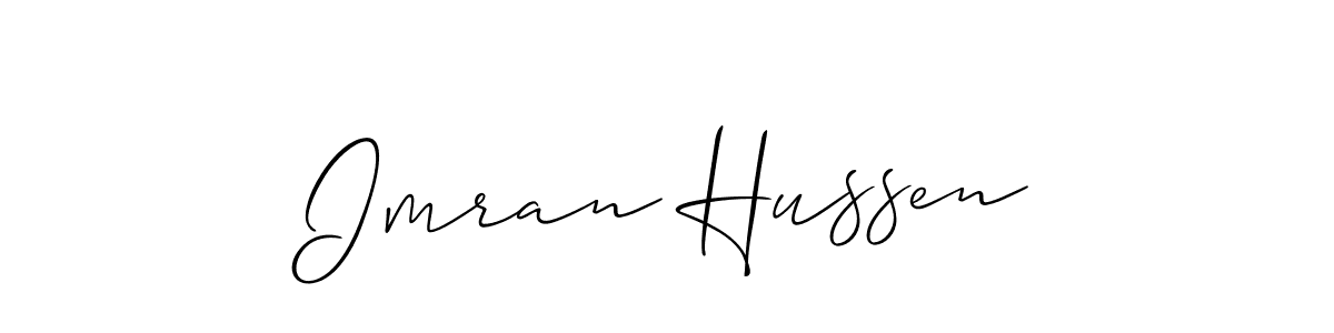 Imran Hussen stylish signature style. Best Handwritten Sign (Allison_Script) for my name. Handwritten Signature Collection Ideas for my name Imran Hussen. Imran Hussen signature style 2 images and pictures png