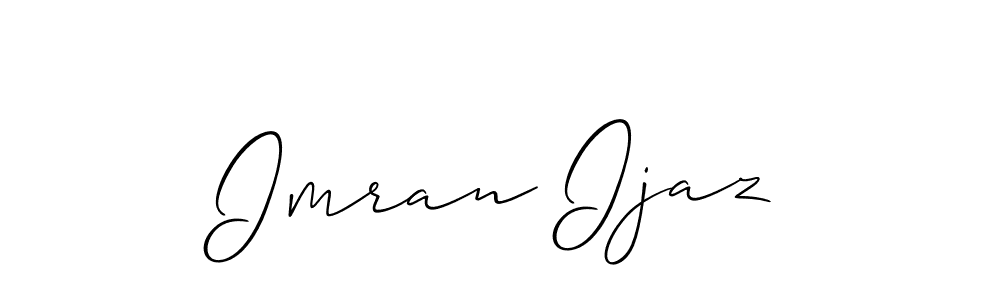 The best way (Allison_Script) to make a short signature is to pick only two or three words in your name. The name Imran Ijaz include a total of six letters. For converting this name. Imran Ijaz signature style 2 images and pictures png