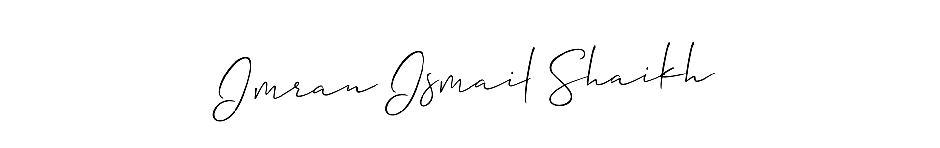 How to Draw Imran Ismail Shaikh signature style? Allison_Script is a latest design signature styles for name Imran Ismail Shaikh. Imran Ismail Shaikh signature style 2 images and pictures png