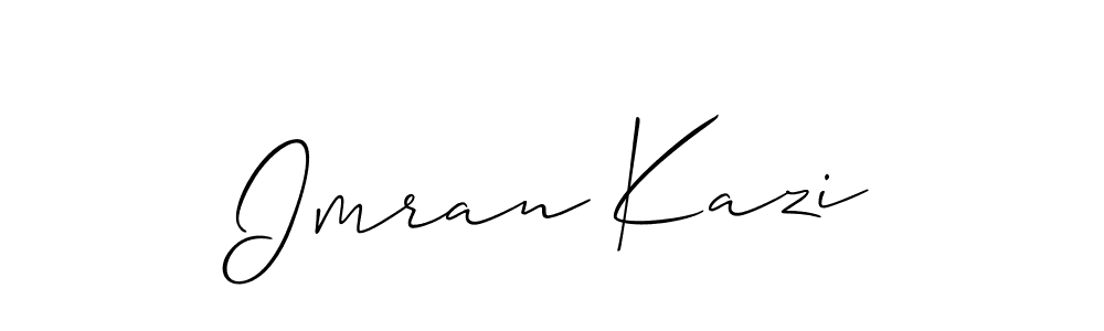 Make a short Imran Kazi signature style. Manage your documents anywhere anytime using Allison_Script. Create and add eSignatures, submit forms, share and send files easily. Imran Kazi signature style 2 images and pictures png
