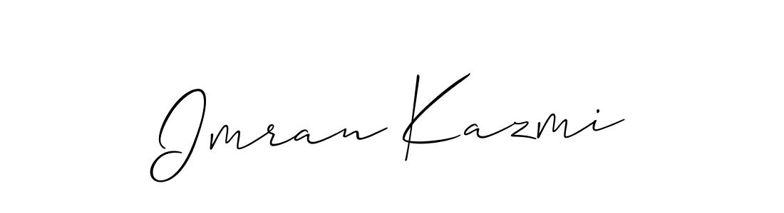 You should practise on your own different ways (Allison_Script) to write your name (Imran Kazmi) in signature. don't let someone else do it for you. Imran Kazmi signature style 2 images and pictures png
