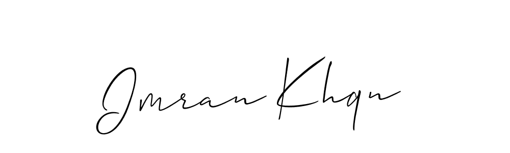 It looks lik you need a new signature style for name Imran Khqn. Design unique handwritten (Allison_Script) signature with our free signature maker in just a few clicks. Imran Khqn signature style 2 images and pictures png