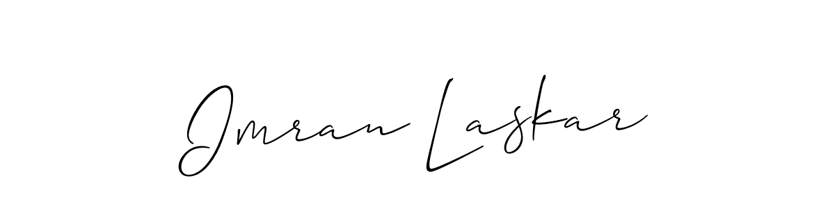 Allison_Script is a professional signature style that is perfect for those who want to add a touch of class to their signature. It is also a great choice for those who want to make their signature more unique. Get Imran Laskar name to fancy signature for free. Imran Laskar signature style 2 images and pictures png