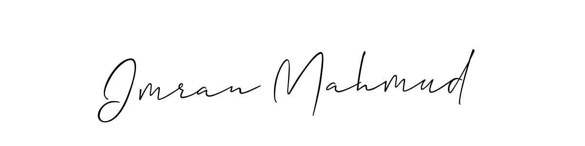 The best way (Allison_Script) to make a short signature is to pick only two or three words in your name. The name Imran Mahmud include a total of six letters. For converting this name. Imran Mahmud signature style 2 images and pictures png