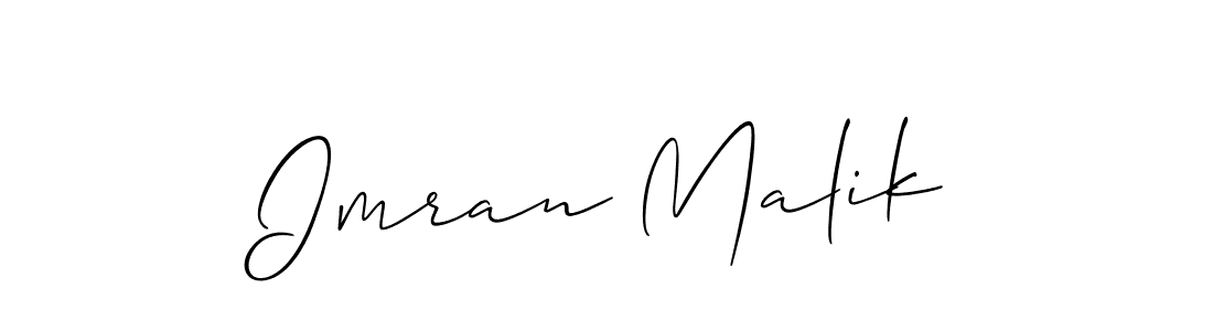 How to make Imran Malik signature? Allison_Script is a professional autograph style. Create handwritten signature for Imran Malik name. Imran Malik signature style 2 images and pictures png