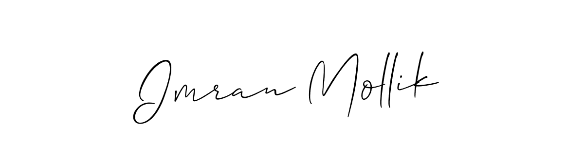 Allison_Script is a professional signature style that is perfect for those who want to add a touch of class to their signature. It is also a great choice for those who want to make their signature more unique. Get Imran Mollik name to fancy signature for free. Imran Mollik signature style 2 images and pictures png