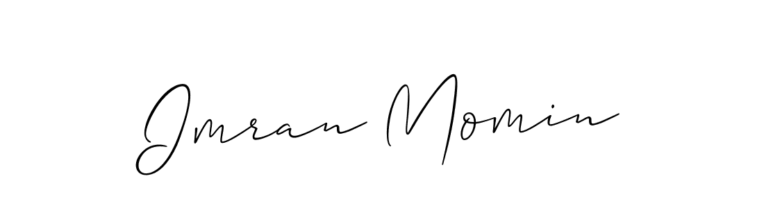 Use a signature maker to create a handwritten signature online. With this signature software, you can design (Allison_Script) your own signature for name Imran Momin. Imran Momin signature style 2 images and pictures png