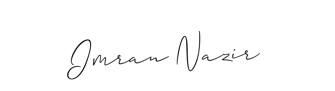 Use a signature maker to create a handwritten signature online. With this signature software, you can design (Allison_Script) your own signature for name Imran Nazir. Imran Nazir signature style 2 images and pictures png