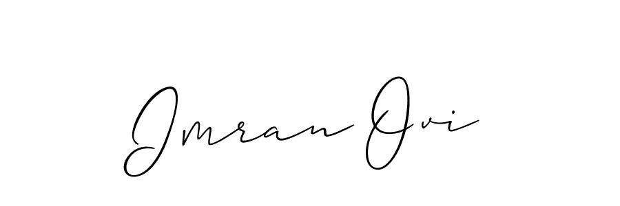 Use a signature maker to create a handwritten signature online. With this signature software, you can design (Allison_Script) your own signature for name Imran Ovi. Imran Ovi signature style 2 images and pictures png