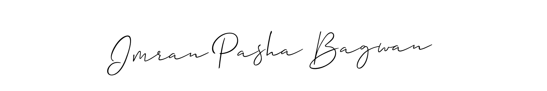 Also we have Imran Pasha Bagwan name is the best signature style. Create professional handwritten signature collection using Allison_Script autograph style. Imran Pasha Bagwan signature style 2 images and pictures png