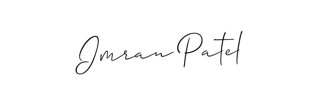 Design your own signature with our free online signature maker. With this signature software, you can create a handwritten (Allison_Script) signature for name Imran Patel. Imran Patel signature style 2 images and pictures png