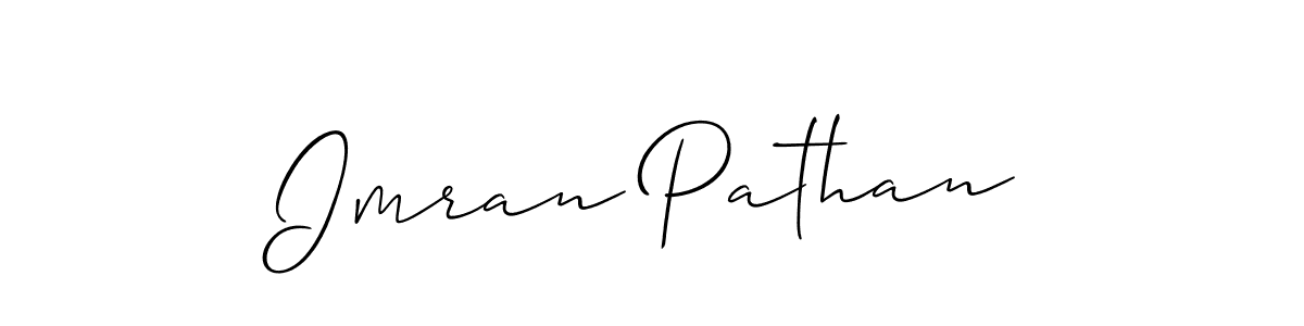 Allison_Script is a professional signature style that is perfect for those who want to add a touch of class to their signature. It is also a great choice for those who want to make their signature more unique. Get Imran Pathan name to fancy signature for free. Imran Pathan signature style 2 images and pictures png